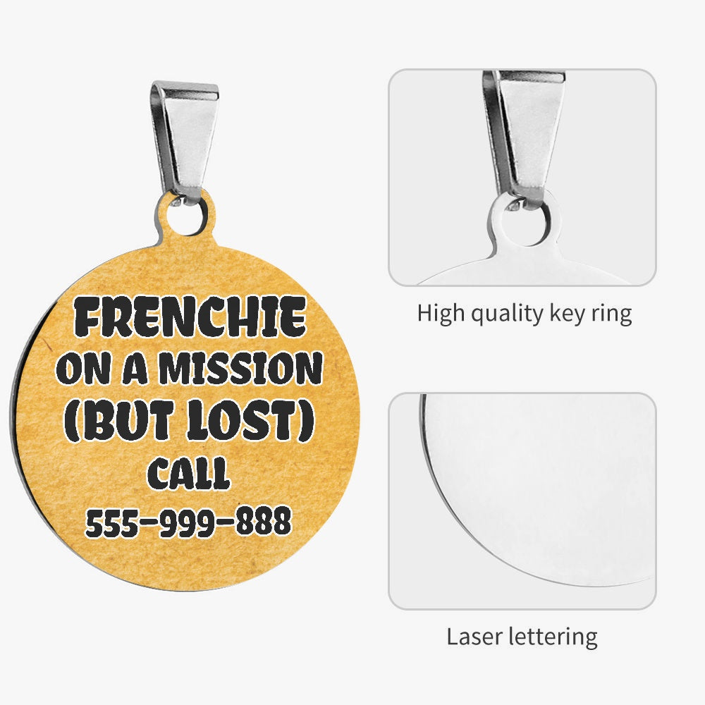 High-Quality Frenchie On A Mission - Custom Double-sided French Bulld...