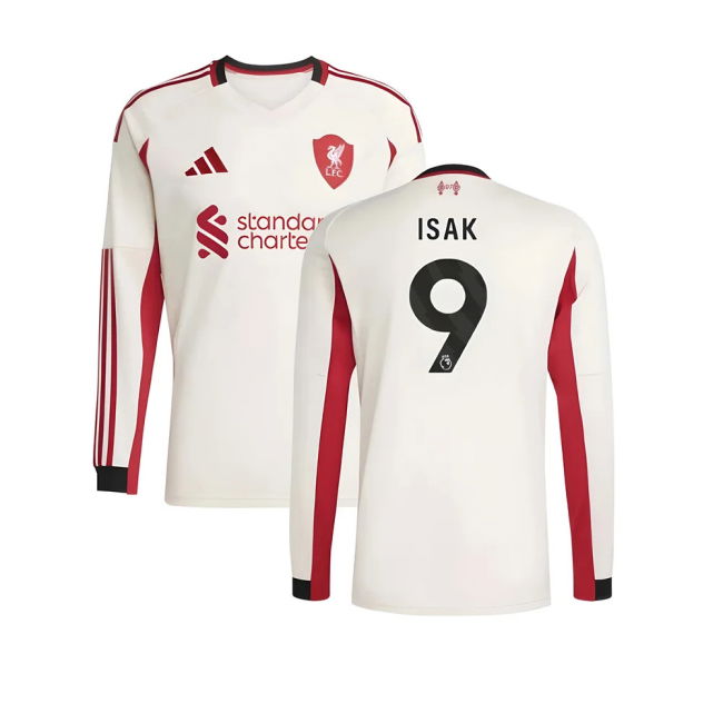 vintage 2025-2026 Liverpool Long Sleeve Away Shirt (Isak 9)
