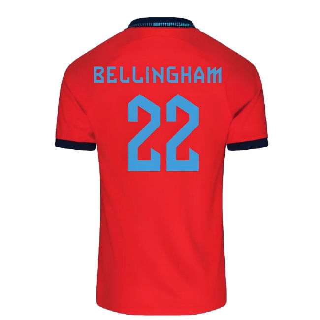 Kids 2022-2023 England Football Team Away Strip (Bellingham 22)