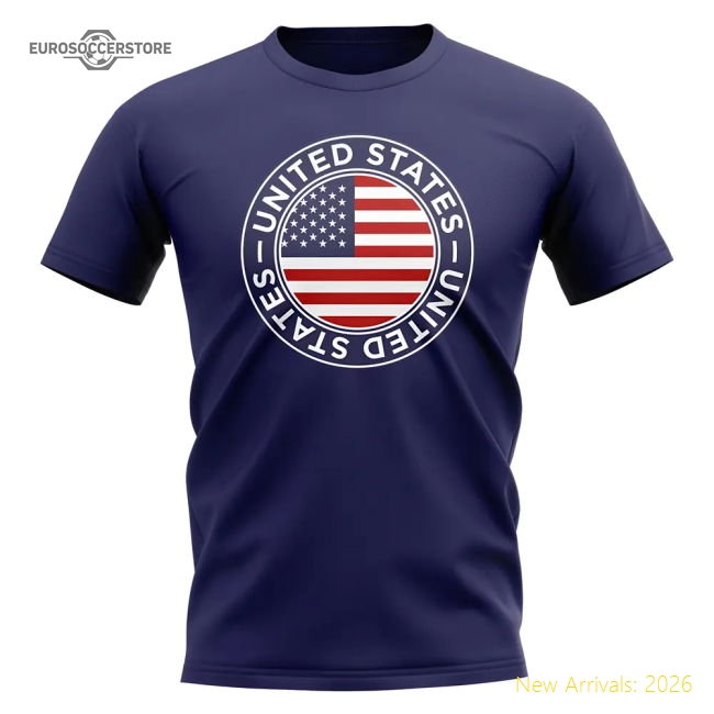 High-quality Usmnt Football Badge T-shirt (navy) - Economical