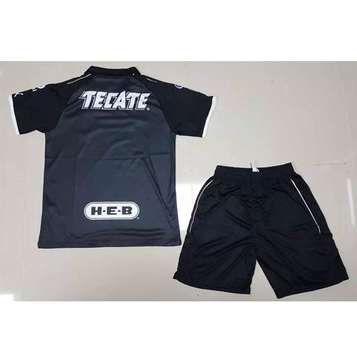 Comfort Fit Kids Monterrey Third 201718 Black Soccer Kits ShirtShorts