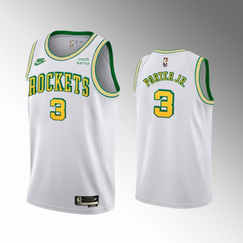 White Nike Houston Rockets #3 Trail Blazers Jersey - Material