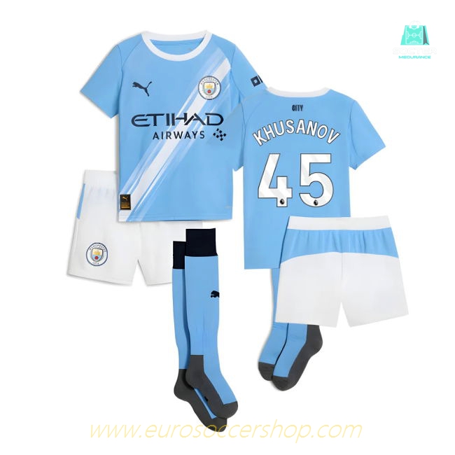 2025-2026 Man City Home Mini Kit (Khusanov 45)