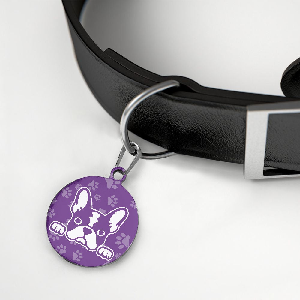 Gus - Bulldog Custom Double-sided French Bulldog Tag Winter Wear