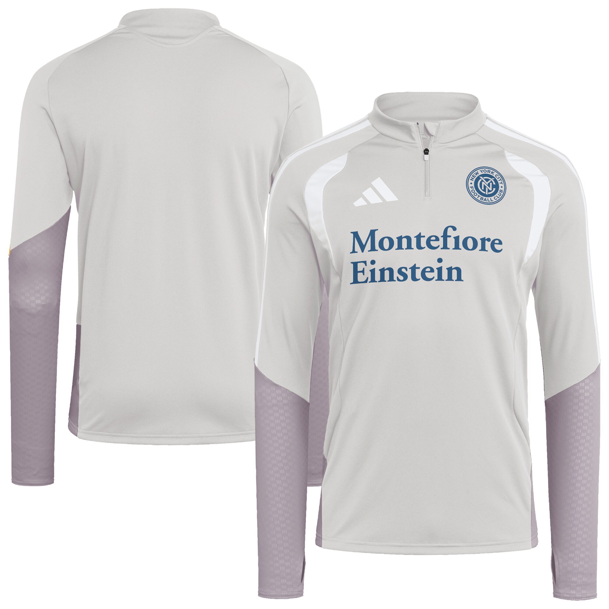 [JED] New York City FC 2026 Tiro Competition Quarter-Zip Training Jersey Top - Silver