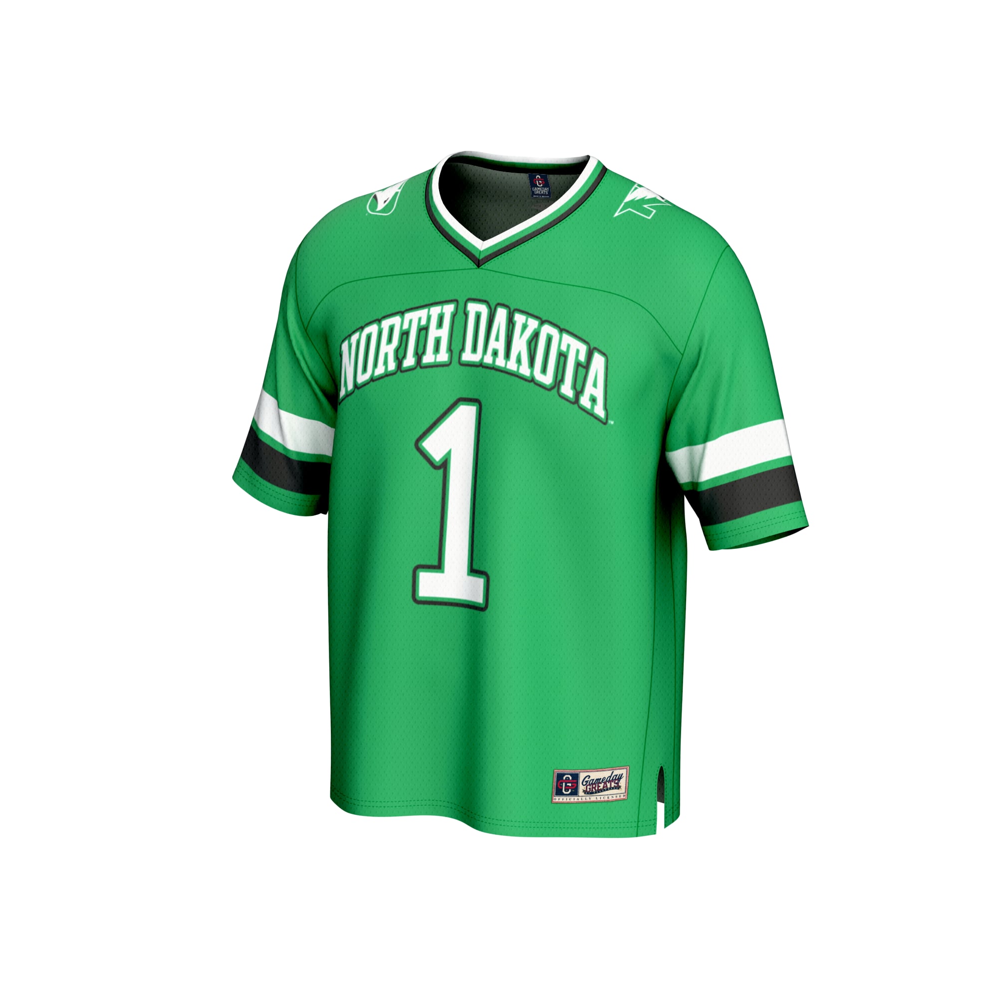 #1 Kelly Green North Dakota Lightweight Collegiate Football Fashion Jersey