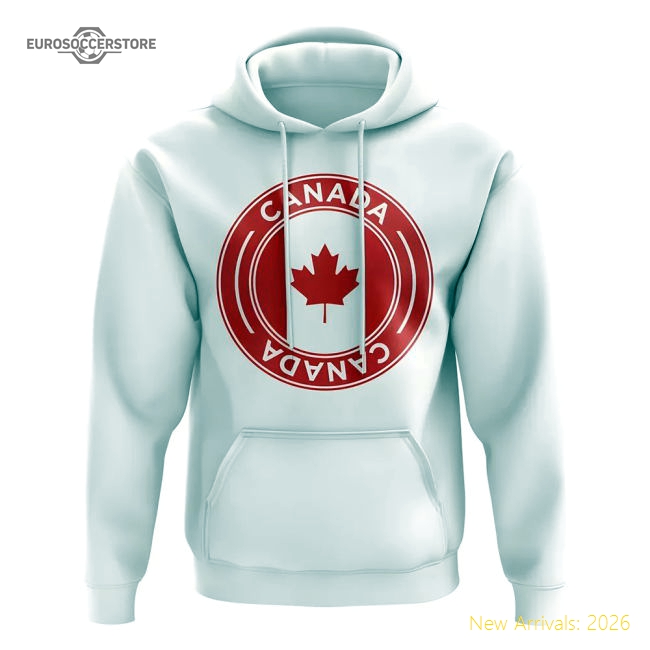 Canada National Team Football Badge Hoodie (white) - Talented Squad