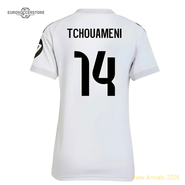 2025-2026 Madrid Real Madrid Home Kit Shirt (Womens) (Tchouameni 14)