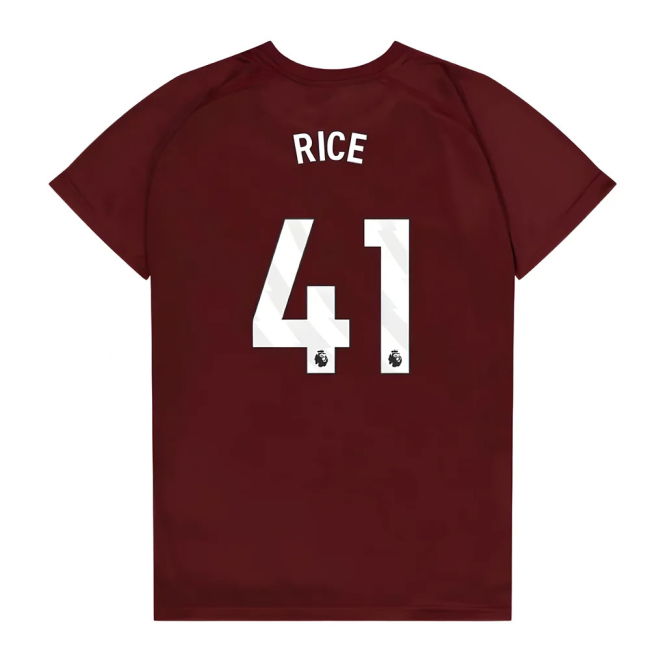 2023-21 West Ham Home Jersey Rice #41 Edition L M S Kids