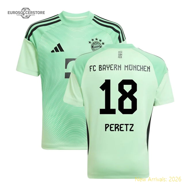 Authentic 2025-2026 Bayern Munich Home Goalkeeper Shirt (Glory Mint) - Kids (Peretz