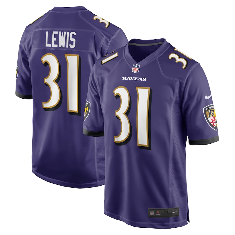 None Jamal Lewis Champion BAL Ravens Game-Ready Jersey Game Day Wear