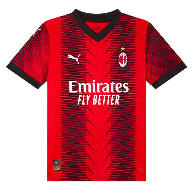 Authentic 2023-2024 AC Milan Italian Home Jersey (Kids)