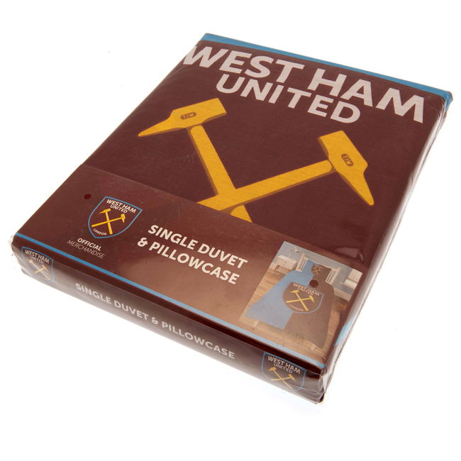 West Ham United FC Colour Split Single Duvet Set | Player Issue
