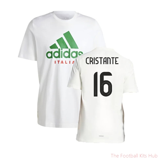 2024-2025 Italy DNA Graphic Tee (White) (CRISTANTE 16)