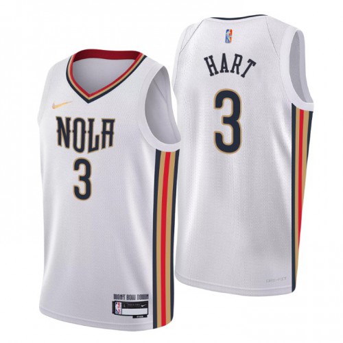 New Orleans New Orleans Pelicans #3 Josh Hart Mens Nike White 2021/22 Swingman NBA Jersey ¨C City Edition Mens