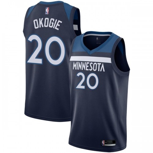 MIN #20 Josh Okogie Authentic 2024 Icon NBA Jersey - Blue Authentic