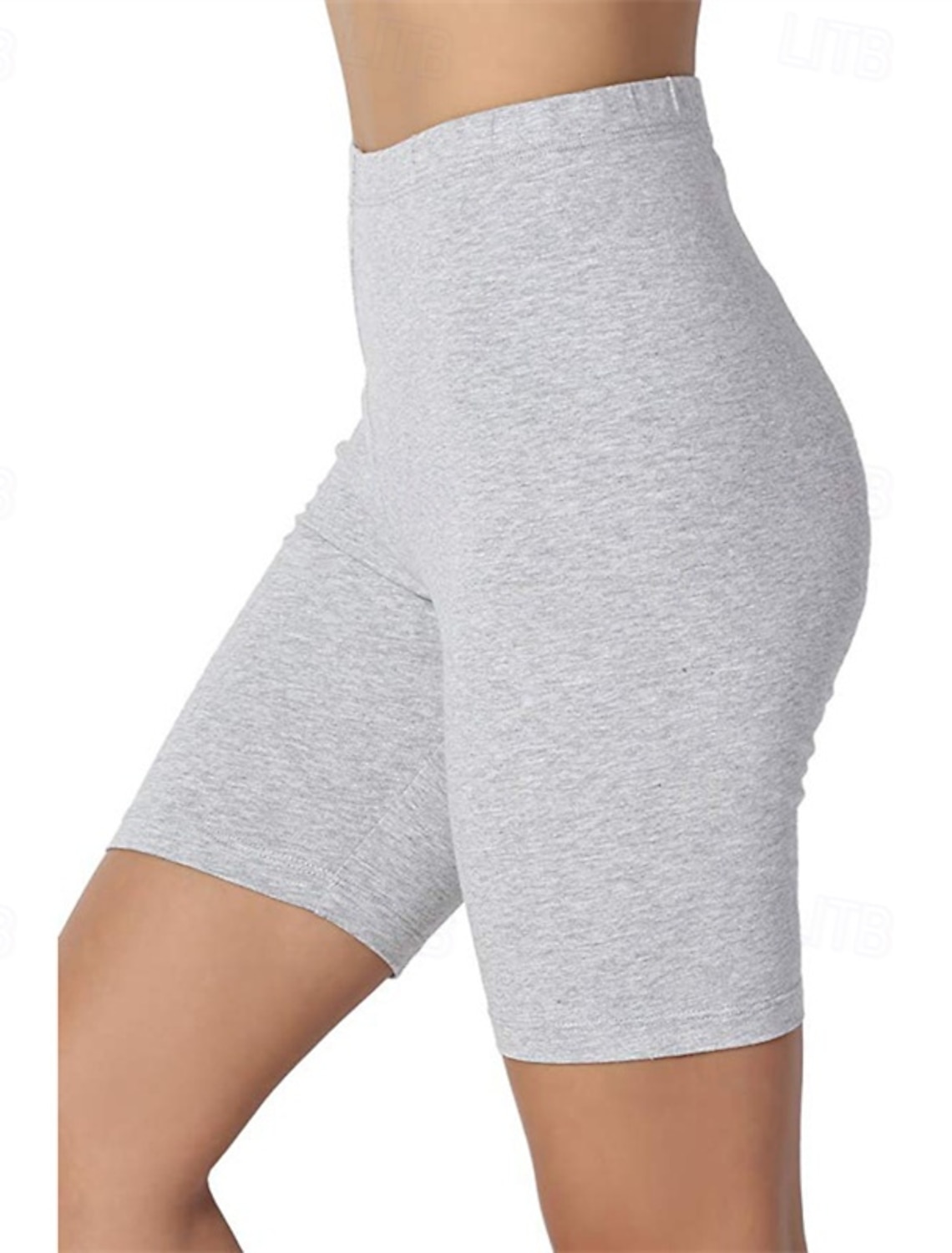 Women's Shorts Leggings Cozy Leggings Streetwear Casual Knee Length High Waist Plain Elastic Waist Breathability Stretchy Vacation Street Daily Wear Black White Pink Navy Blue Summer Regular Fit