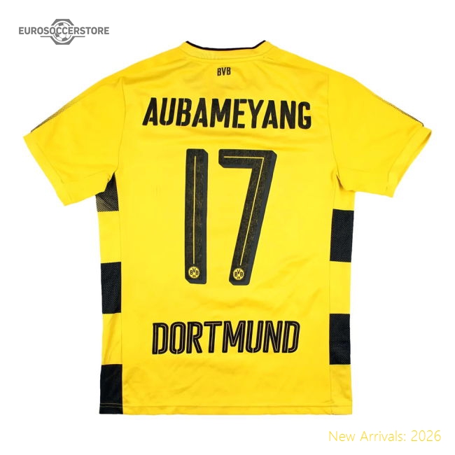 Borussia Dortmund 2017-18 First Jersey (aubameyang 17) (excellent)