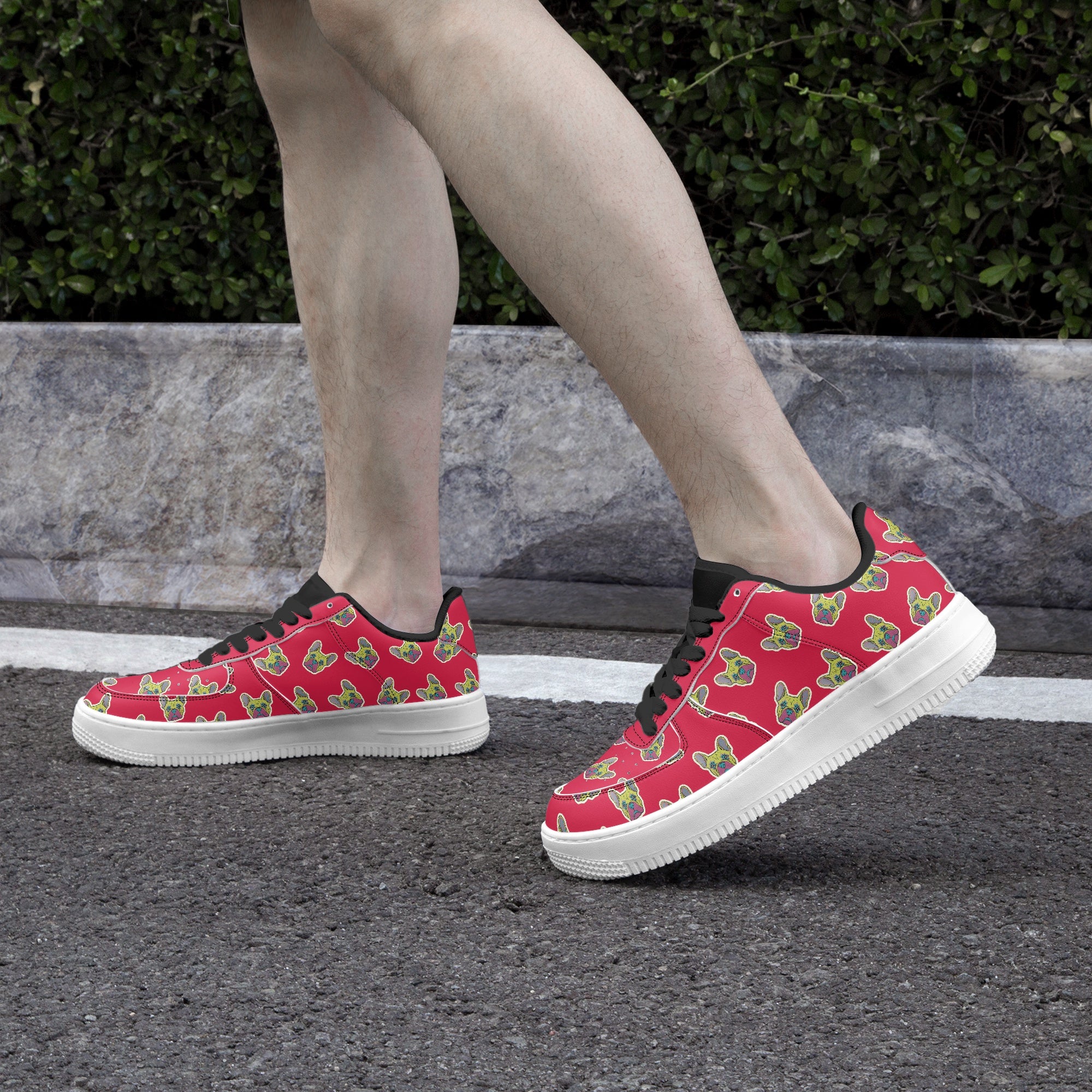 Velvet - Stylish Low-top Leather Sneakers Pet Owner Apparel