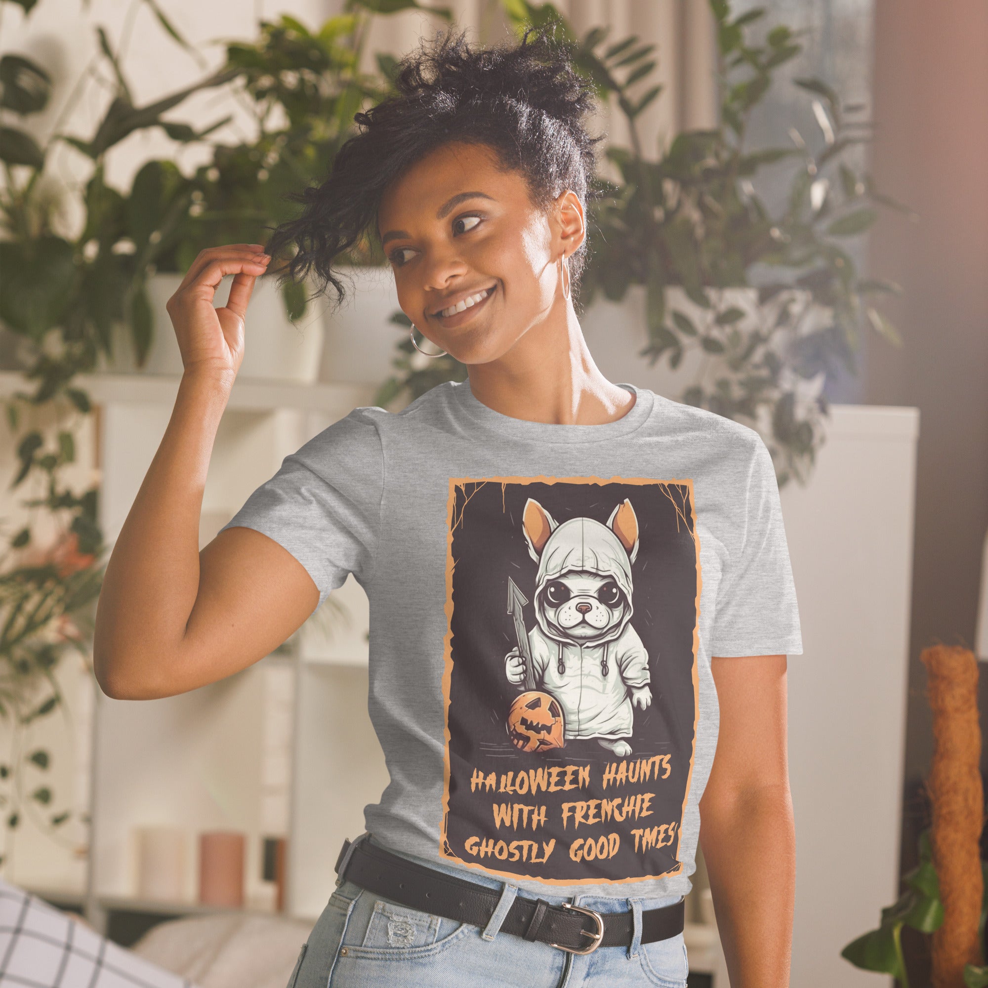 French Bulldog Pawsitively Spooky Unisex T Shirt Useful Frenchie Gear