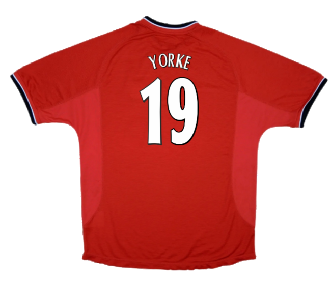 Manchester United 2000-02 Home Jersey ((Excellent) XXL) (Yorke 19)