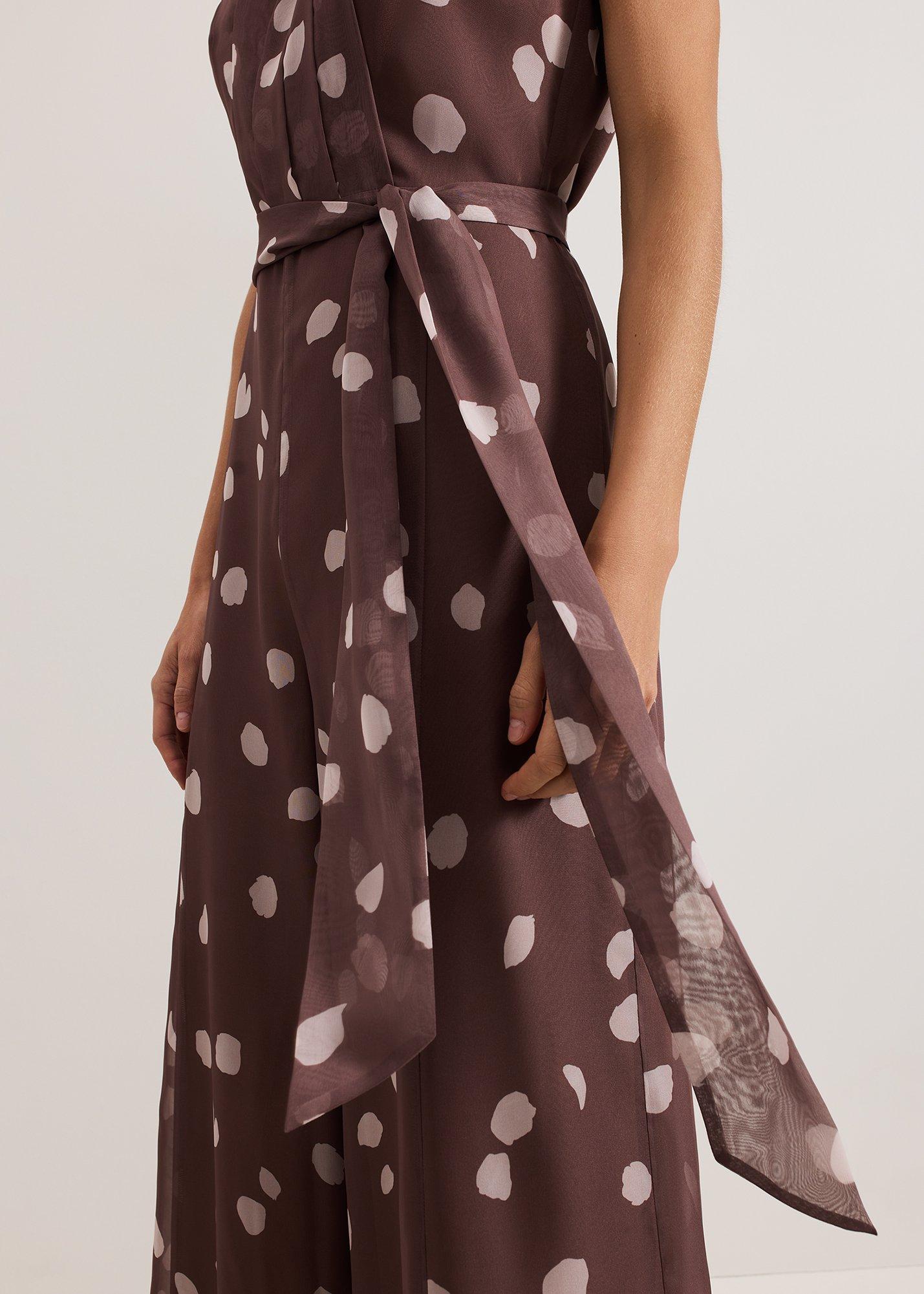 Maxine Spot Chiffon Jumpsuit