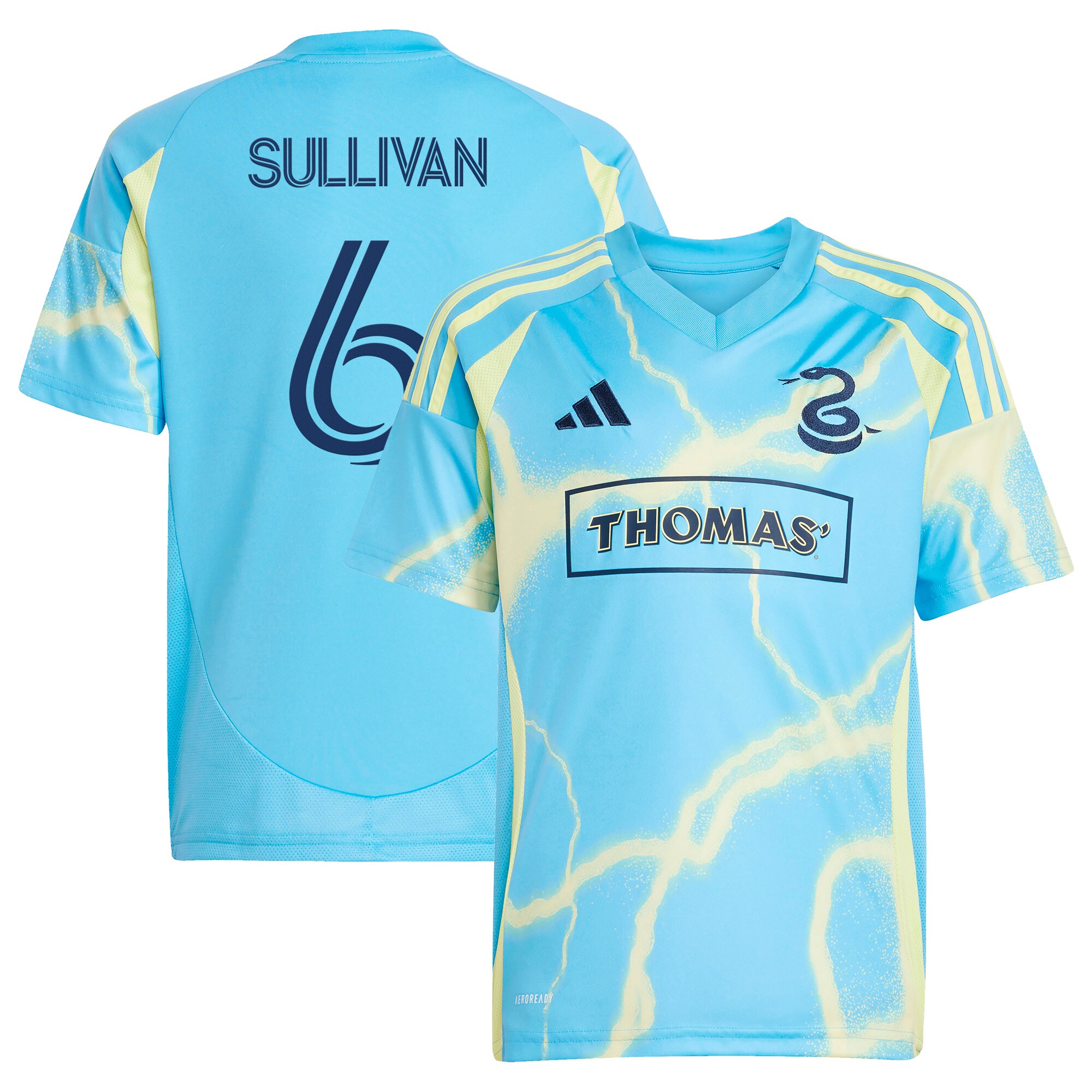 [JED] Cavan Sullivan Philadelphia Union Youth 2025 The Voltage Kit Replica Player Jersey - Blue