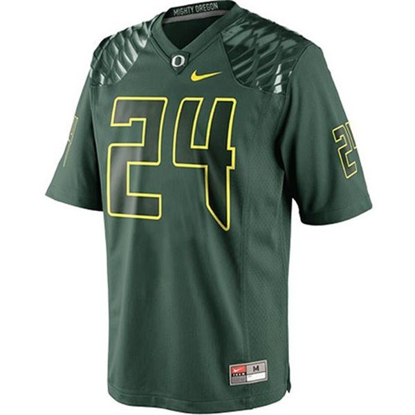 Men NCAA Team #24 Green Men Premium Jersey - Economical