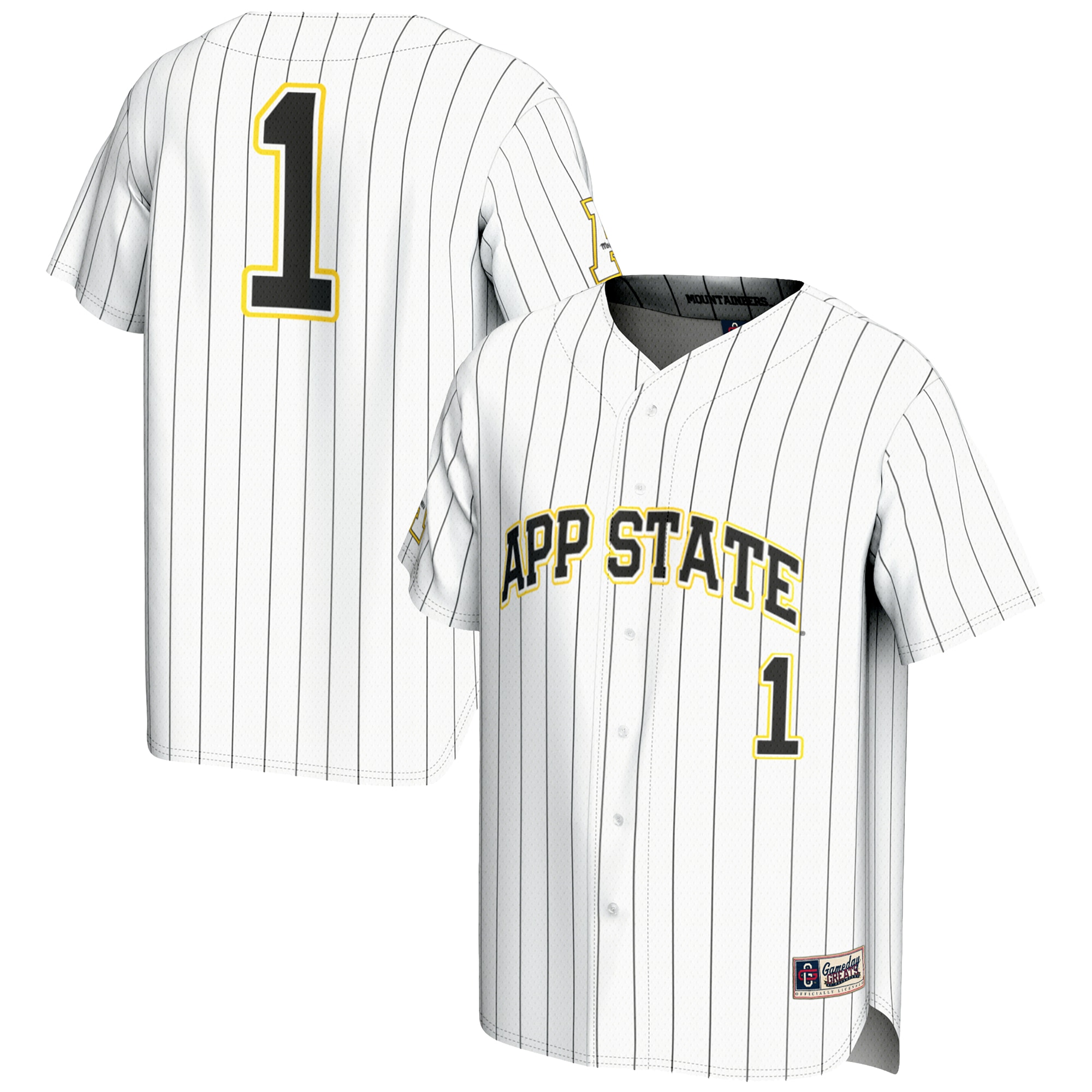 [DDG] Appalachian State Mountaineers GameDay Greats Lightweight Baseball Jersey - White
