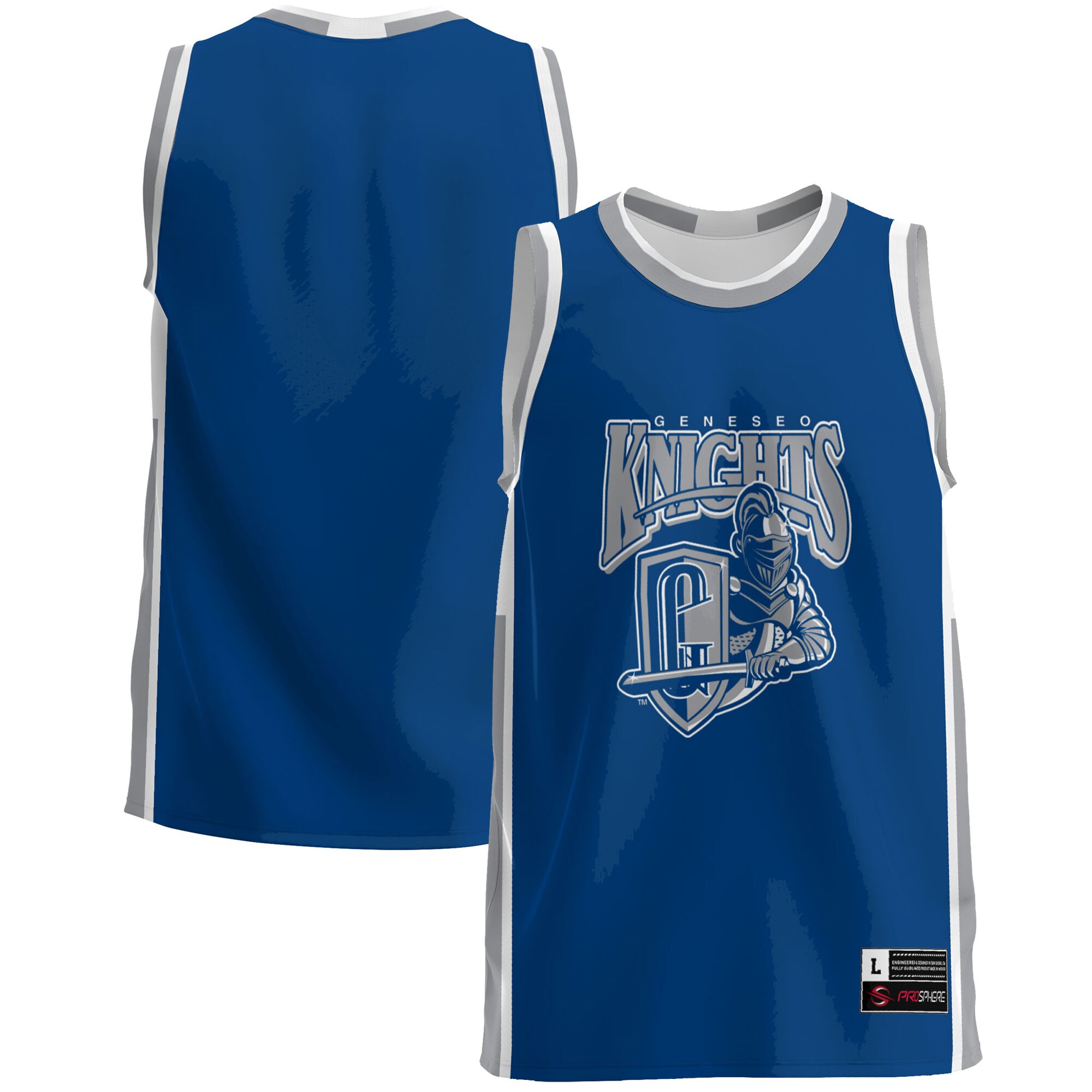 [NJP] SUNY Geneseo Knights GameDay Greats Lightweight Basketball Jersey - Blue