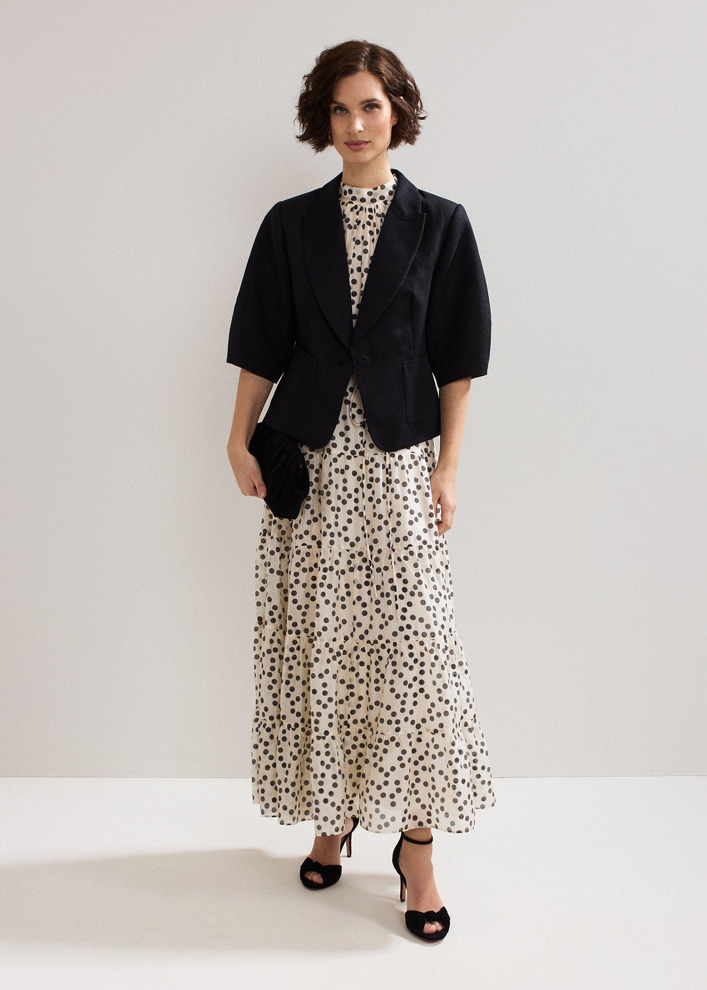 Nita Spot Tiered Maxi Dress