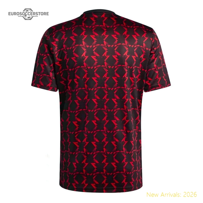 Official High-Quality 2024-2025 Man Utd Pre-Match Jersey Black