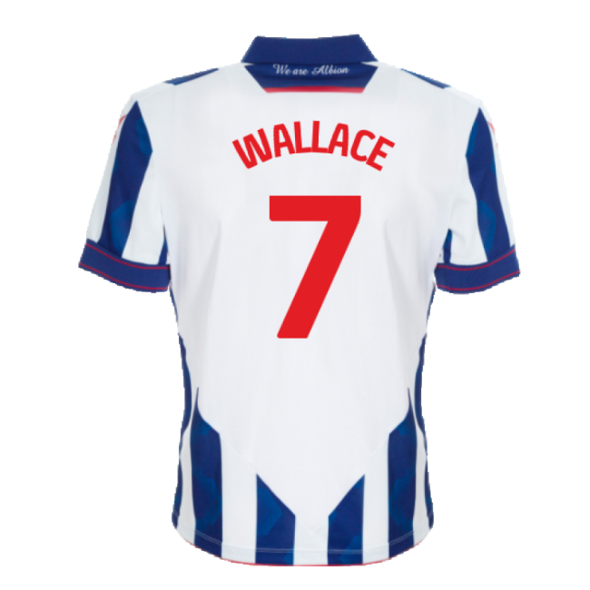 2024-2025 West Brom Wba Home Shirt (wallace 7) - Authentic Design