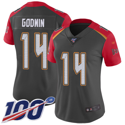 Official NFL Tampa Bay Buccaneers #14 Chris Godwin Gray Limited Jersey