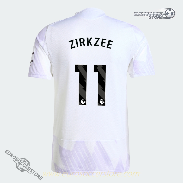 Away Jersey for Manchester United: ZIRKZEE 11 (Player Version) 25-26 Season