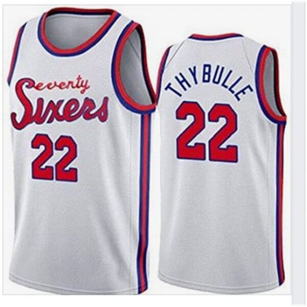 Game Day Retro Men's Sixers #22 Matisse White Basketball Jersey