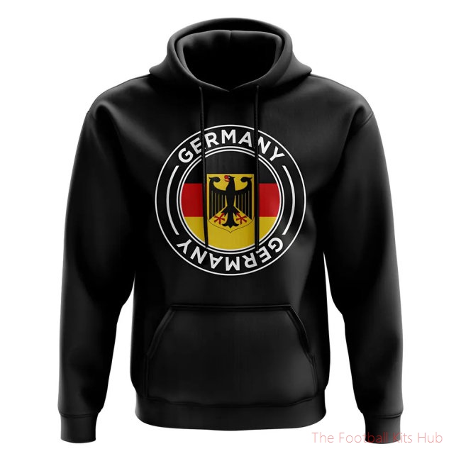 Germany Football Badge Hoodie (Black) UEFA Euro
