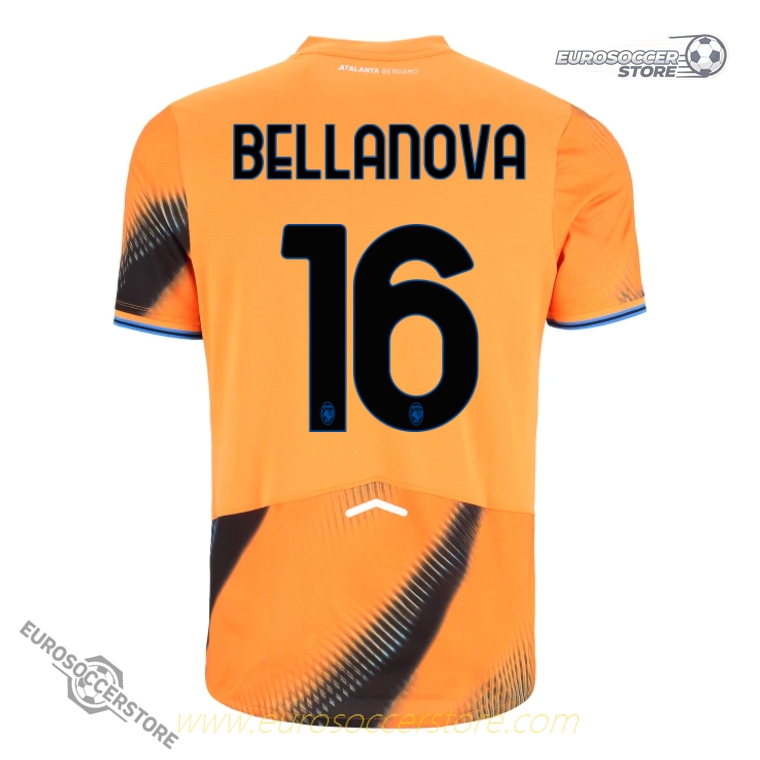 Atalanta's 25-26 Season Third Jersey Featuring BELLANOVA with Number 16