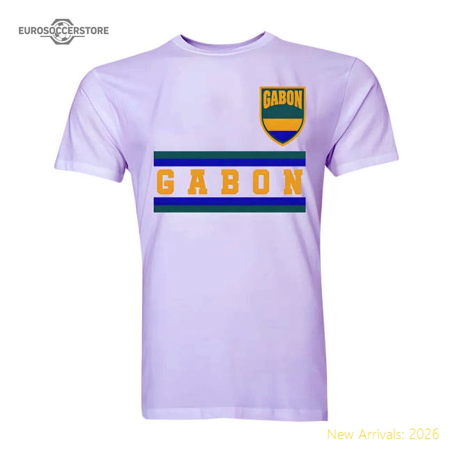 Gabon Core Football Country T-Shirt (White)