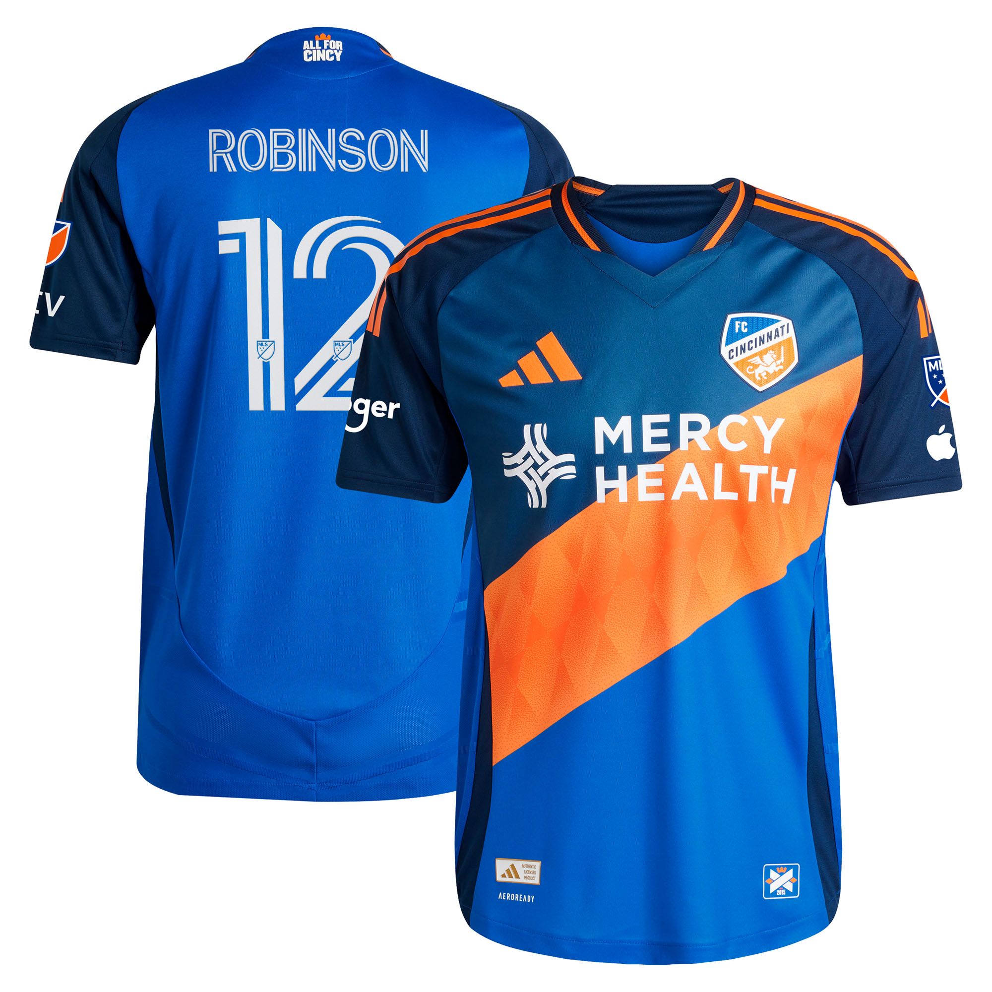 [JED] Miles Robinson FC Cincinnati 2025 Orange and Blue Legacy Kit Authentic Player Jersey - Blue