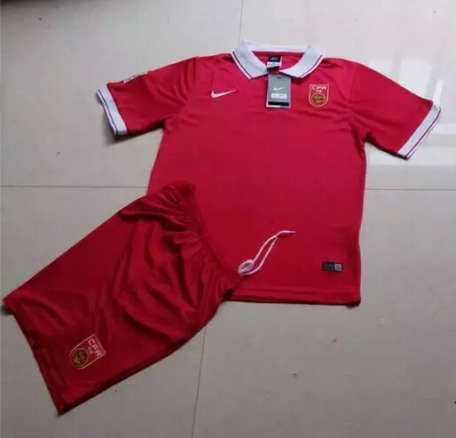 Kids China 2015-16 Home Soccer KitShirtShorts - Official Replica 19438