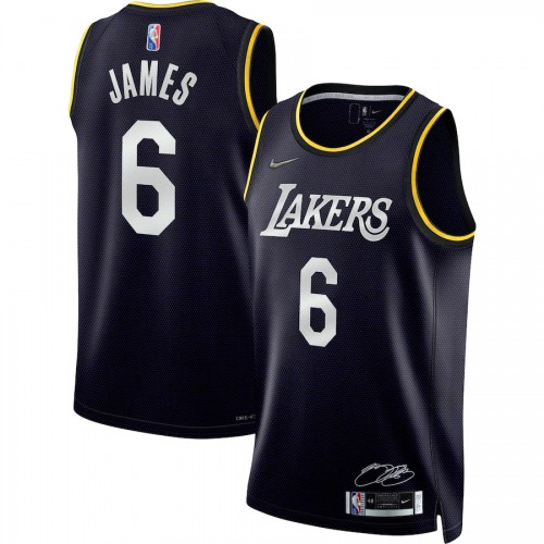 Nike Lakers Black LeBron James #6 Jersey - On Sale NBA Fan Apparel