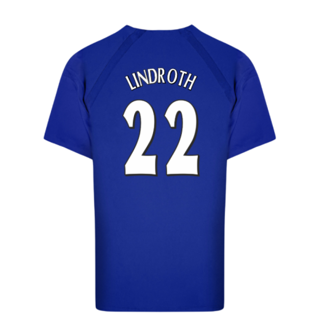 Official Everton 2003 Anniversary Retro Home Shirt (lindroth 22)