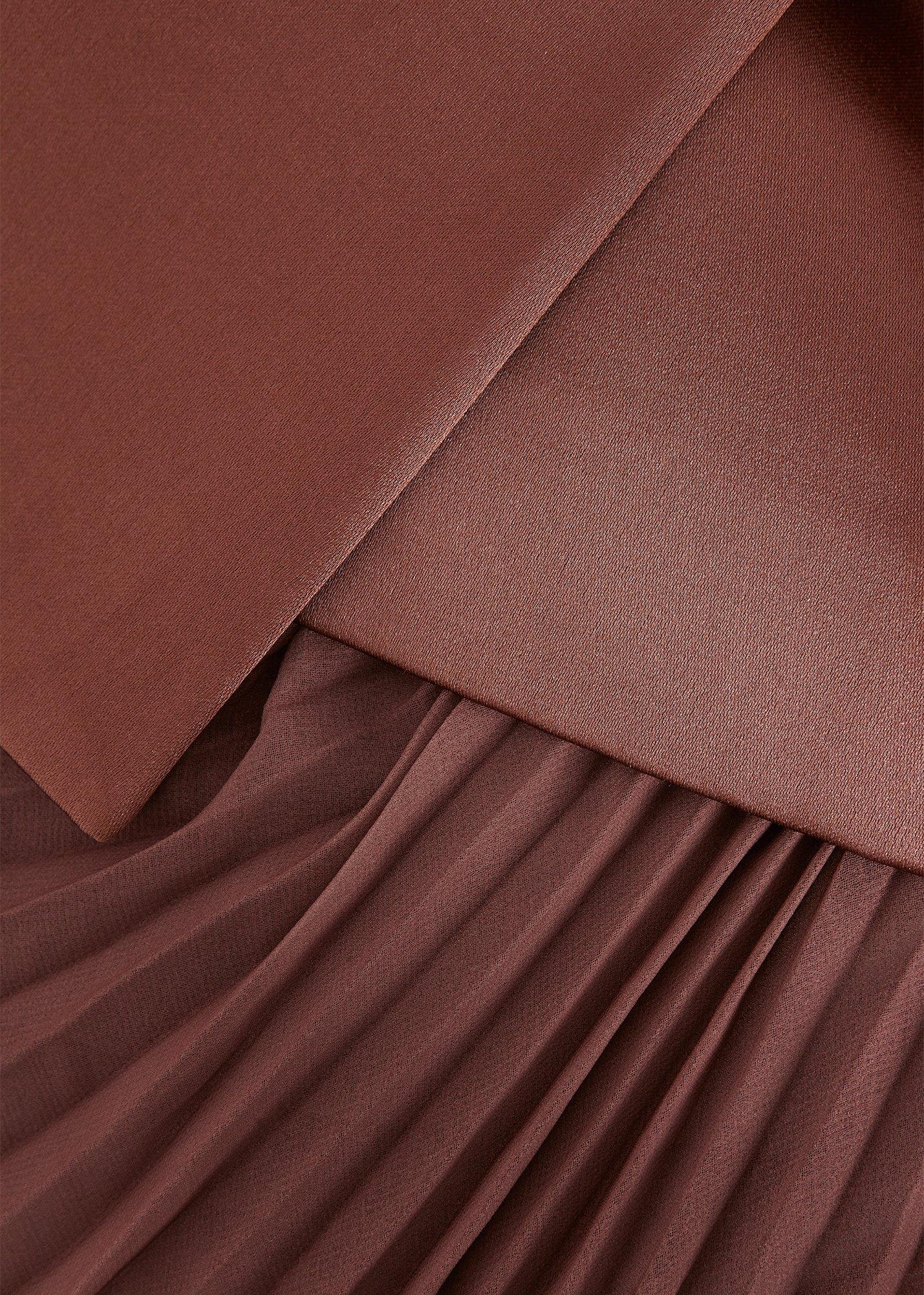Solana Brown Ombre Tux Midaxi Dress