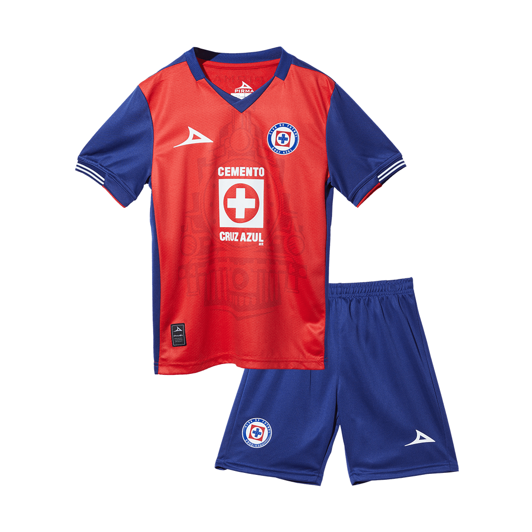 Kid's Cruz Azul Third Away Soccer Jersey Kit(Jersey+Shorts) 2024/25Aut