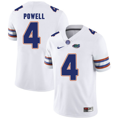 game jersey Men's None Brandon Powell #4 White 2024 Football Jersey