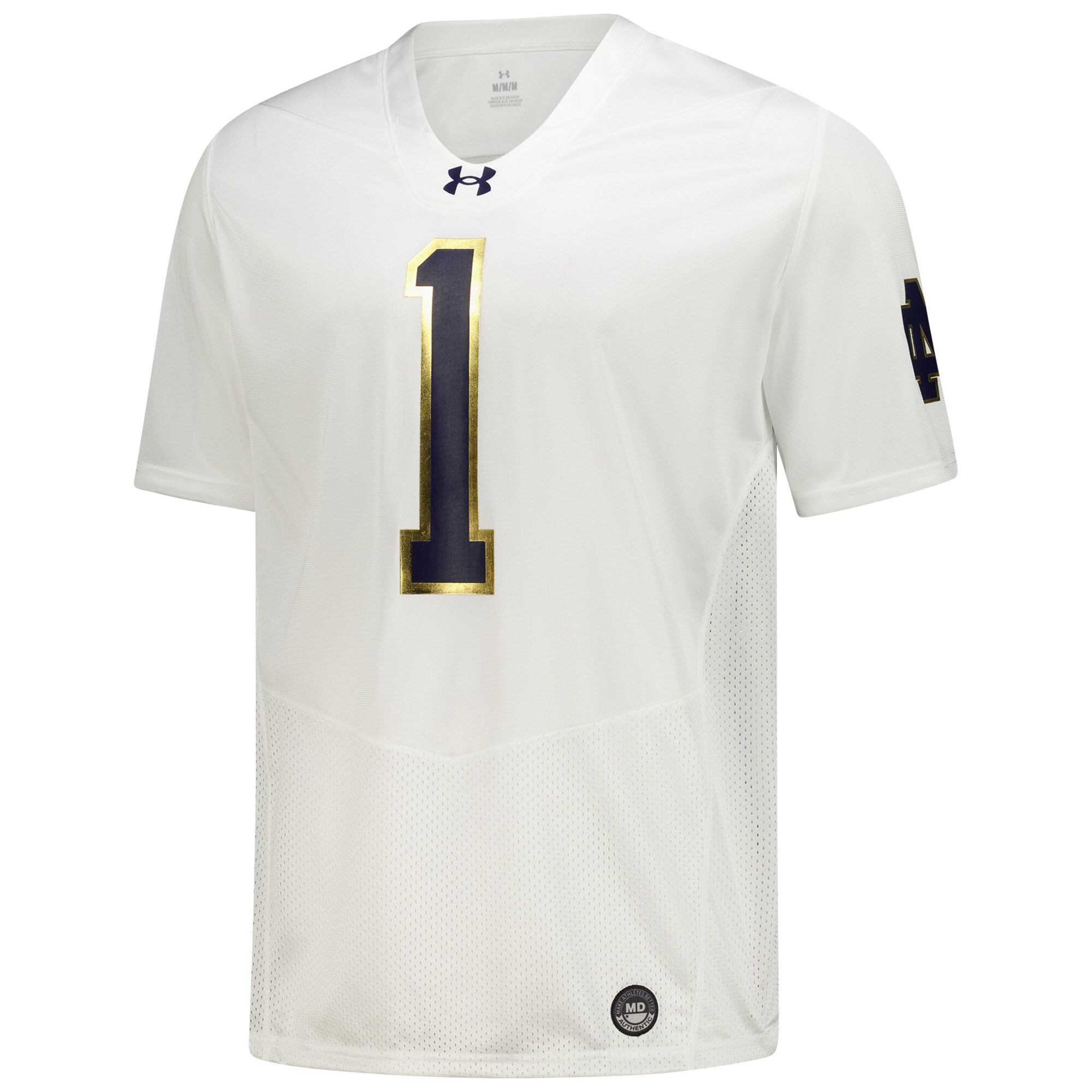 [DDG] Notre Dame Fighting Irish #1 Replica Football Jersey - White
