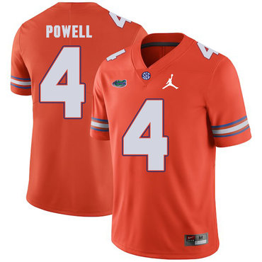 alternate jersey Men's None Brandon Powell #4 Orange 2024 Football