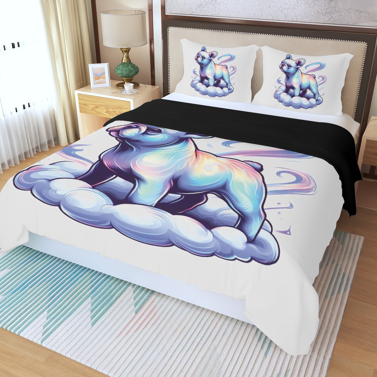 French Bulldog Noel Bedding Set Cute Frenchie Essential