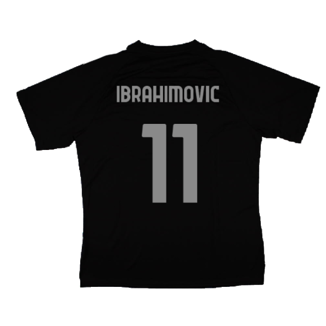 Top Tier Official Acm Ac Milan Pre Match Jersey Black Ibrahimovic ...
